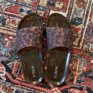 Women’s Jelly Sandals - J Crew leopard print